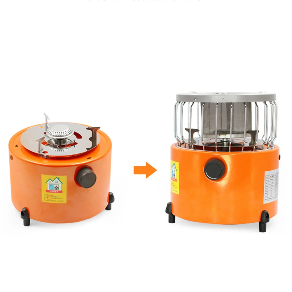 

Outdoor Camping Heating Stove Gas Heater Emergency Windproof Warmer Propane Butane Tent Portable 2 in 1 Gas Heater Fierce Stove