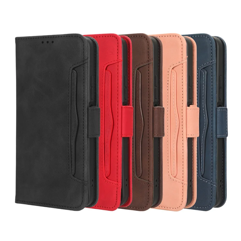 Флип-чехол для телефона POCO M6 Pro кожаный чехол-книжка с несколькими карманами карт