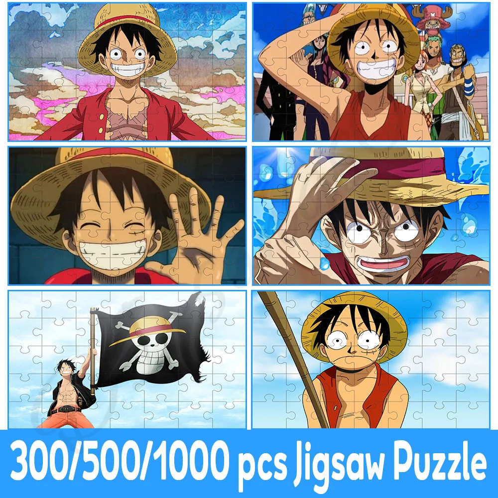 

Luffy Puzzle for Adults Classic Japanese Anime One Piece 300/500/1000 Piece Jigsaw Puzzle Entertainment Toys and Gitts for Kids