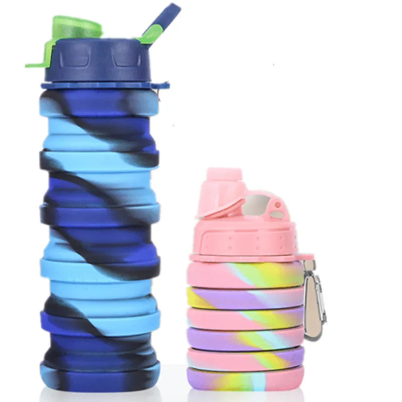 0 5 силиконовая Спортивная бутылка для воды Ins ветрозащитная камуфляжная уличная