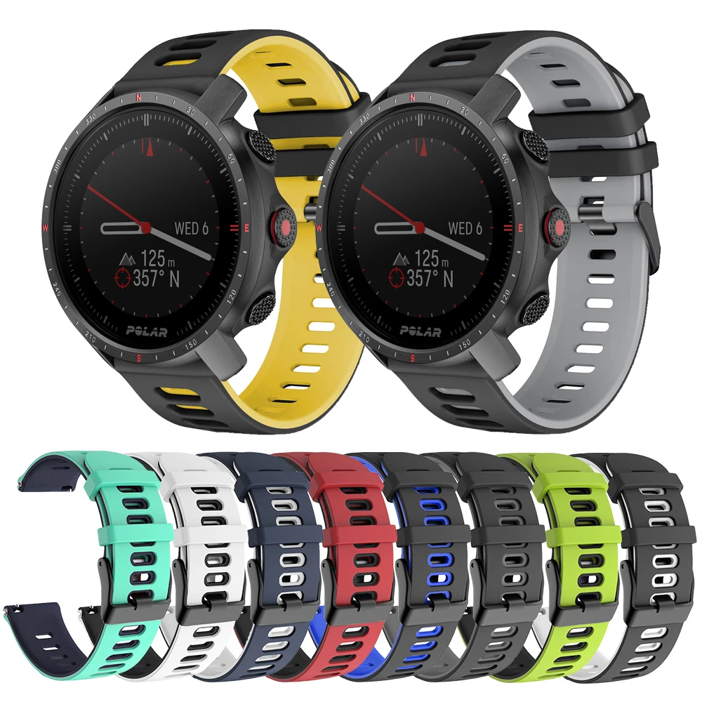 

Ремешок силиконовый спортивный для часов POLAR Grit X Pro, браслет для часов Vantage M2, UNITE & Grix IGNITE 2, 20 мм 22 мм
