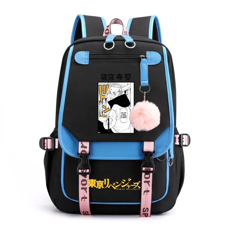 

Tokyo Revengers Cartoon Printing Bag Outdoor Travel Bag Youth Student School Bag Leisure Bag Children Backpack USB Bag