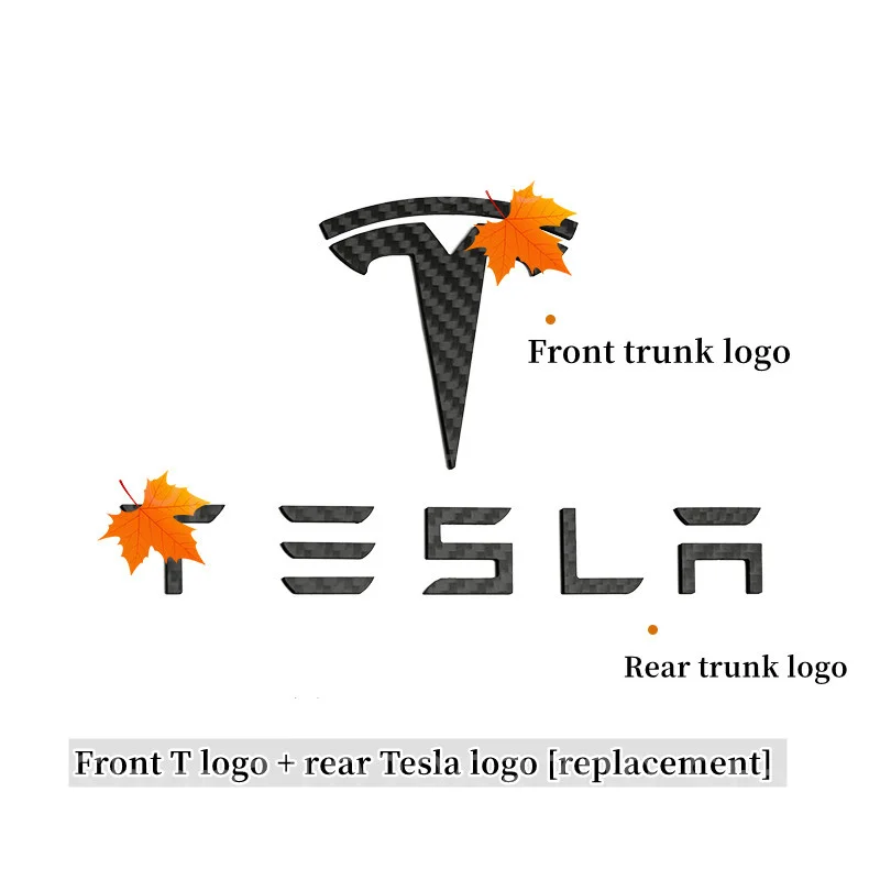 

Carbon Fiber Front Rear Trunk Logo Car Sticker For Tesla Model 3 Y Car Styling Decoration Sticker Tesla Model Y 2023 Accessories