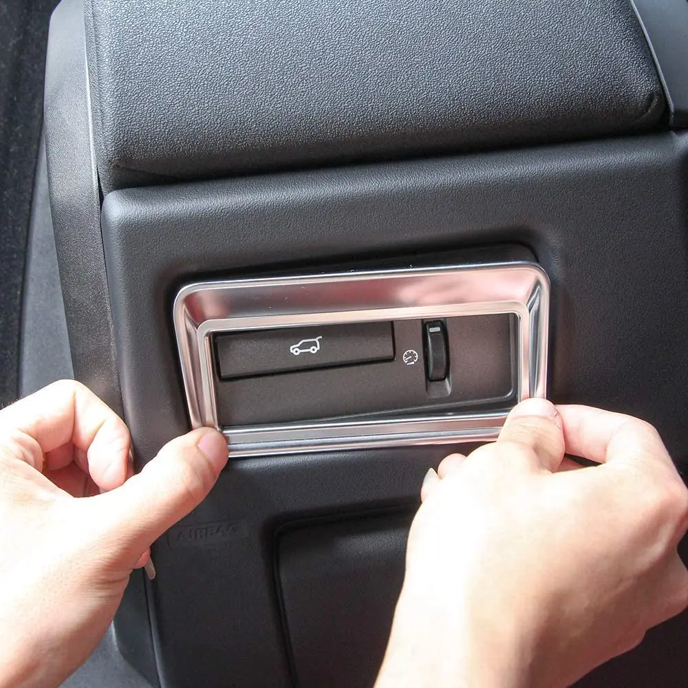 

ABS Chrome Rear Door Switch Decoration Frame Trim 1pc For Land Rover Range Rover Evoque 2012-2017