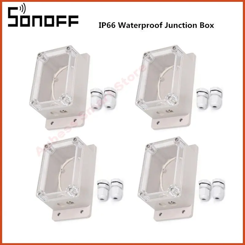 

For Sonoff Basic/RF/Dual/Pow For Xmas Tree Lights Universal IP66 Waterproof Junction Box Waterproof Case Water-resistant Shell