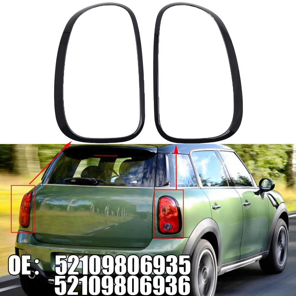 

1Pair Car Taillight Frame For Mini R60 R61 Countryman Rear Tail Light Glossy Black Surround Pair Kit 52109806935 52109806936