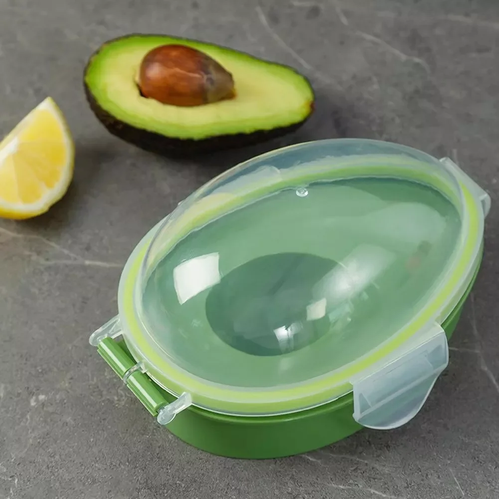 

on Lid Avocado Storage Container Keeper Kitchen Avocado Saver Food Crisper Storage Box Fruit Vegetable Holder Keep Fresh