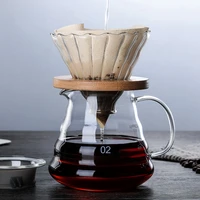 high borosilicate glass hand brewed coffee pot cloud pot filter cup filter sharing pot household coffee pot coffee maker
