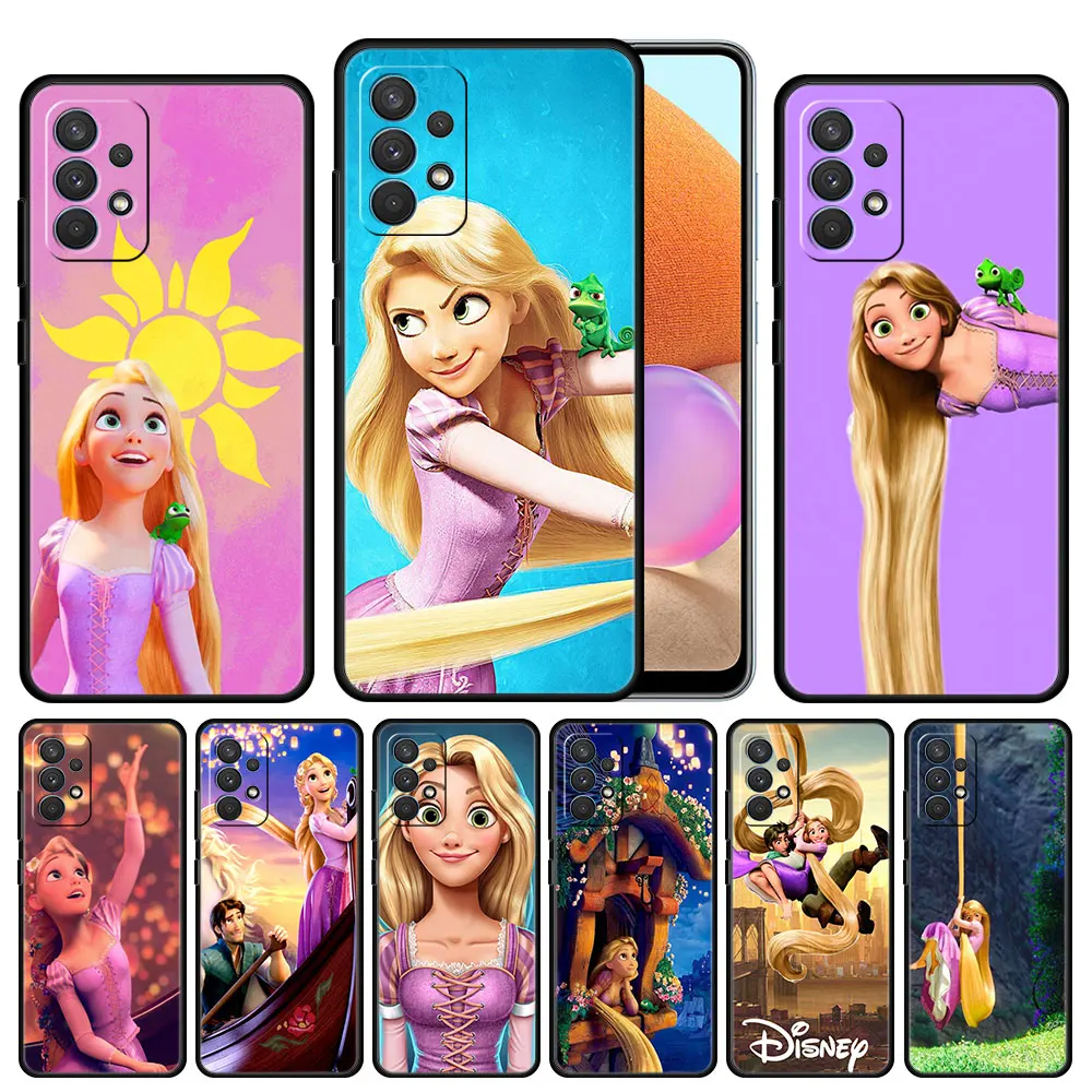 

Case Cover for Samsung Galaxy A12 A52 A51 A50 A71 A32 A02s A41 A22 A33 A53 A73 4G 5G Armor Disney Rapunzel Tangled Princess