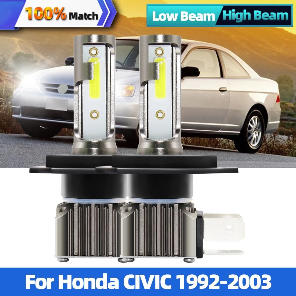 

H4 LED Headlight Bulb 12000LM 90W 12V Canbus Car Headlamps 6000K White High Low Beam Auto Light For Honda CIVIC 1992-2003