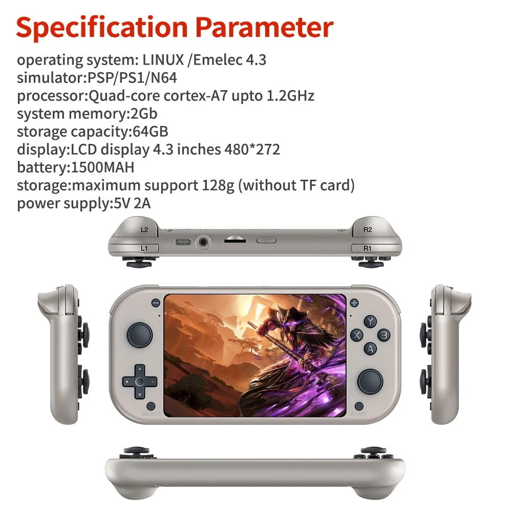 Консоль игровая портативная карманная в ретро стиле 4 3 дюйма для PSP