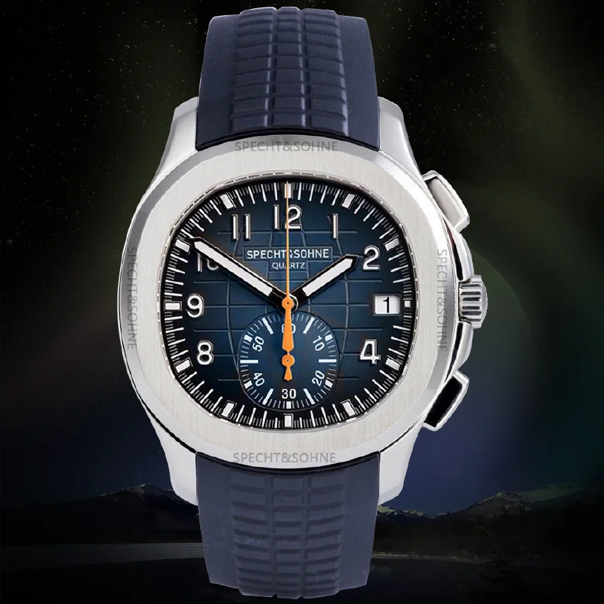 

Мужские наручные часы с хронографом, спортивные наручные часы с резиновым ремешком, 42 мм, 2023