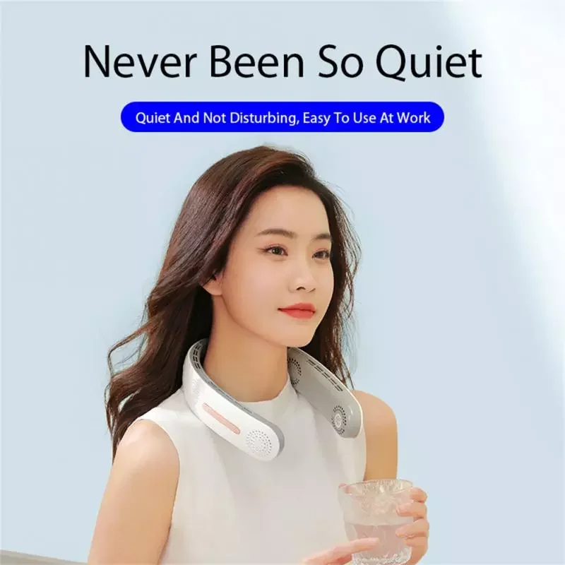 

NEW2023 Mini Neck Fan Portable Bladeless Fan Wireless FAN USB Rechargeable Ventilador Cooling Mute Fans For Home Outdoor Sports