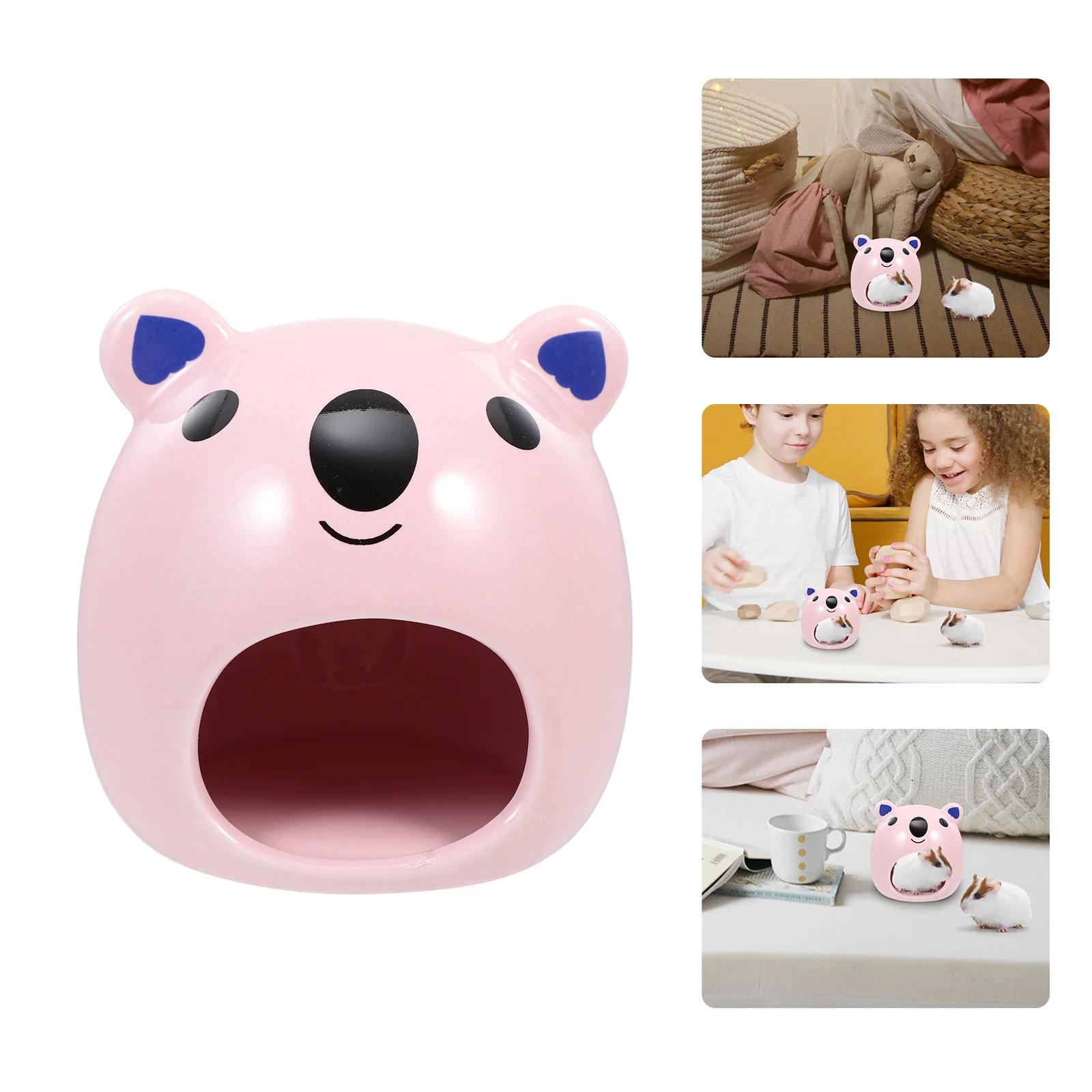 

Hamster House Hideout Ceramic Small Animal Pet Nest Cage Bath Cave Bed Critter Hideaway Hut Nesting Habitat Mini Sand Cooling