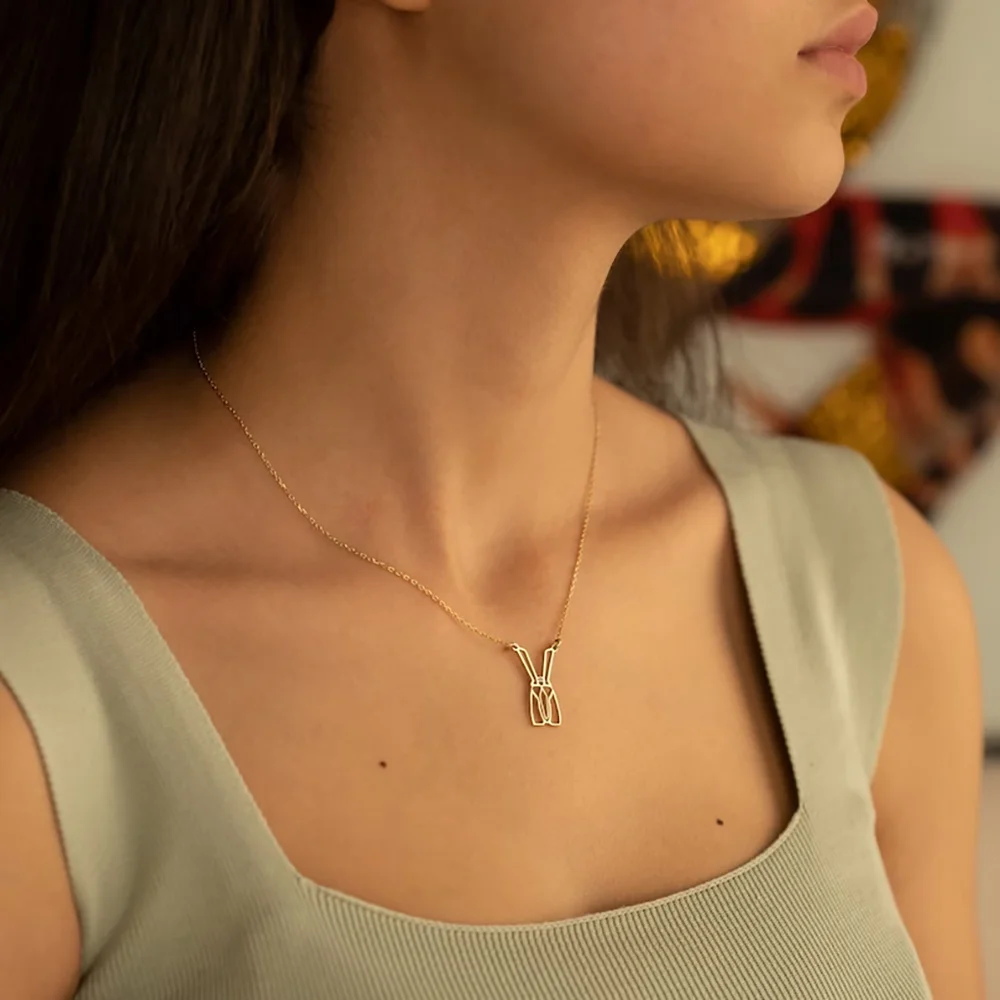 

Stainless Steel Necklaces Skirt Pendant Choker Chain Fashion Necklace For Women Jewelry Party Girls Gift One Piece