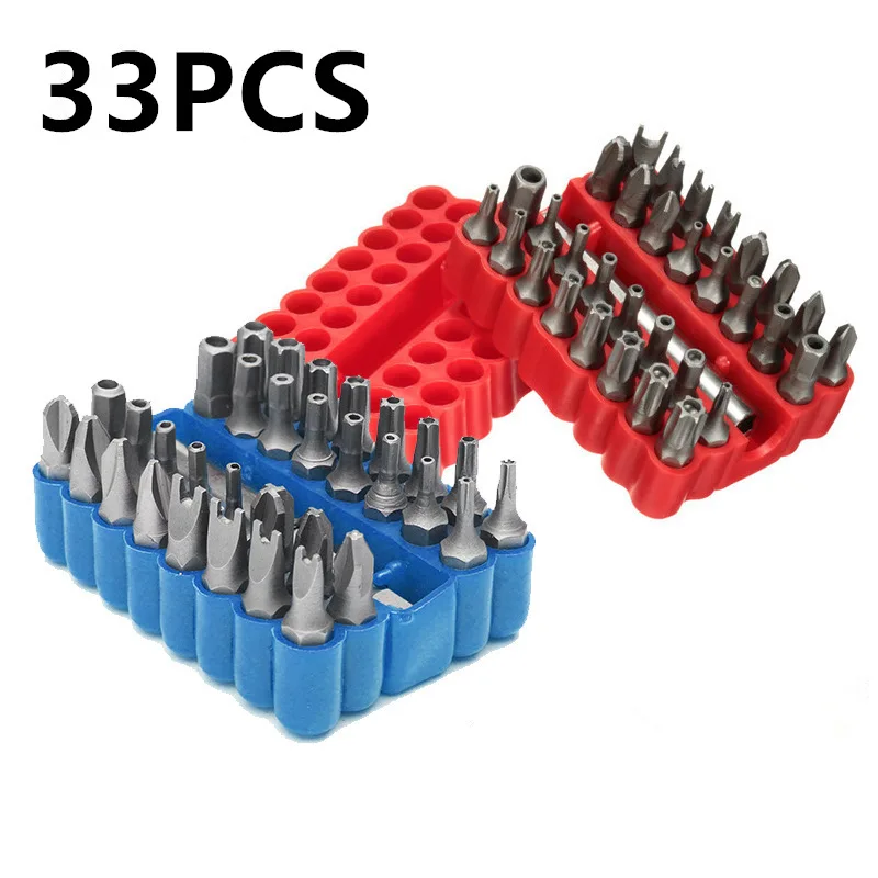 

33pcs Electric Screwdriver Bit Combination Set Hexagonal Plum Blossom Three-Claw Four-Claw Slotted Screwdriver Accessories