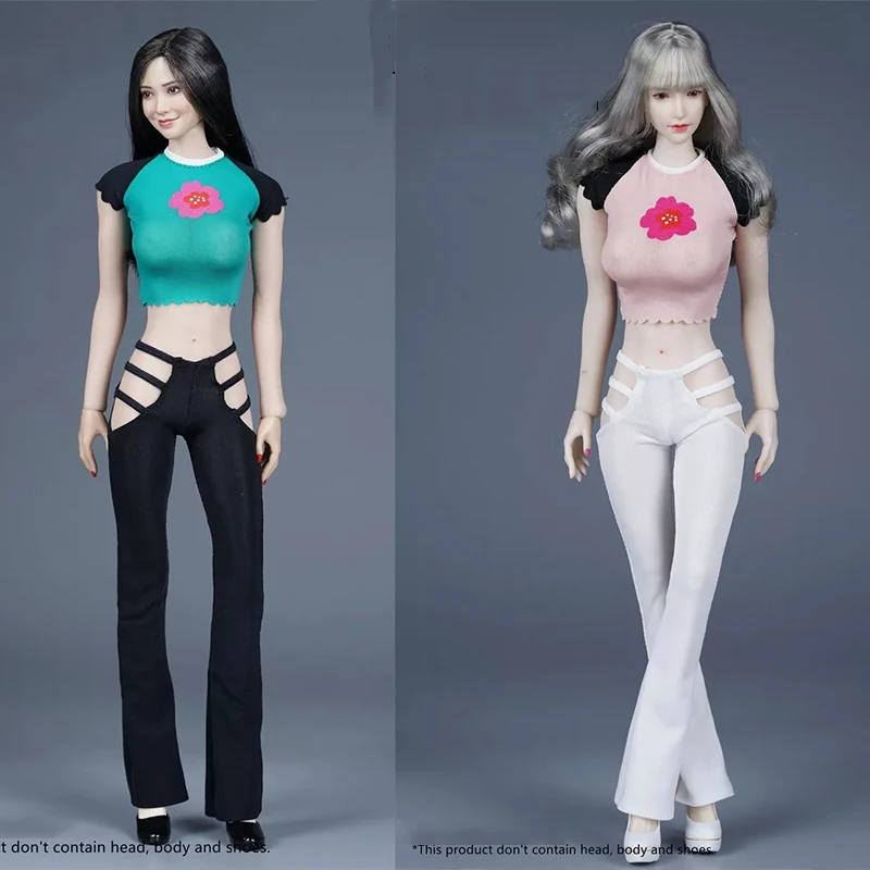 

Экшн-фигурки SA Toys 1/6, футболка с принтом, вырез, брюки, одежда, аксессуары, 12 дюймов, TBLeague/PH, большая грудь S20A