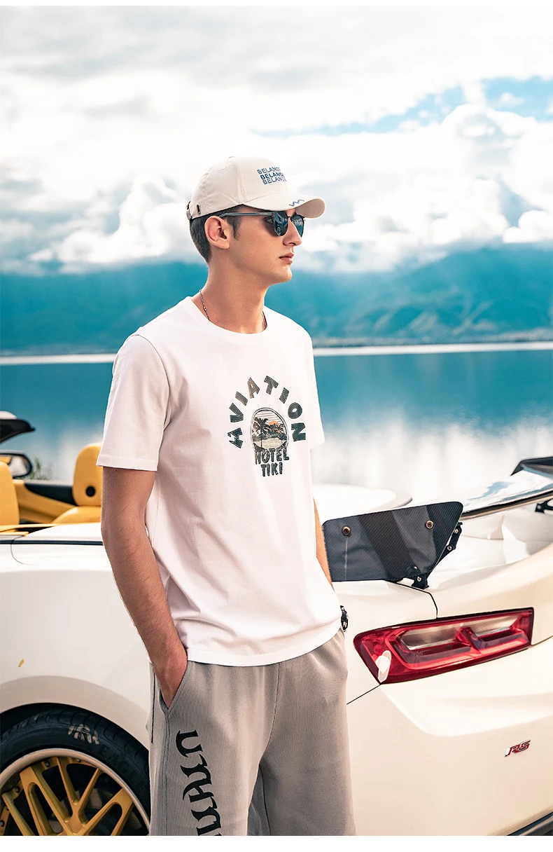 

YTX0138 2022 new cotton summer American print short-sleeved T-shirt men