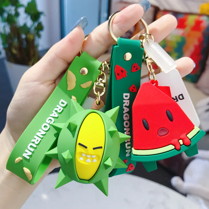 

SALeeee Korean style cute fruit pendant cartoon durian keychain creative personality bag pendant keychain pendant special gift