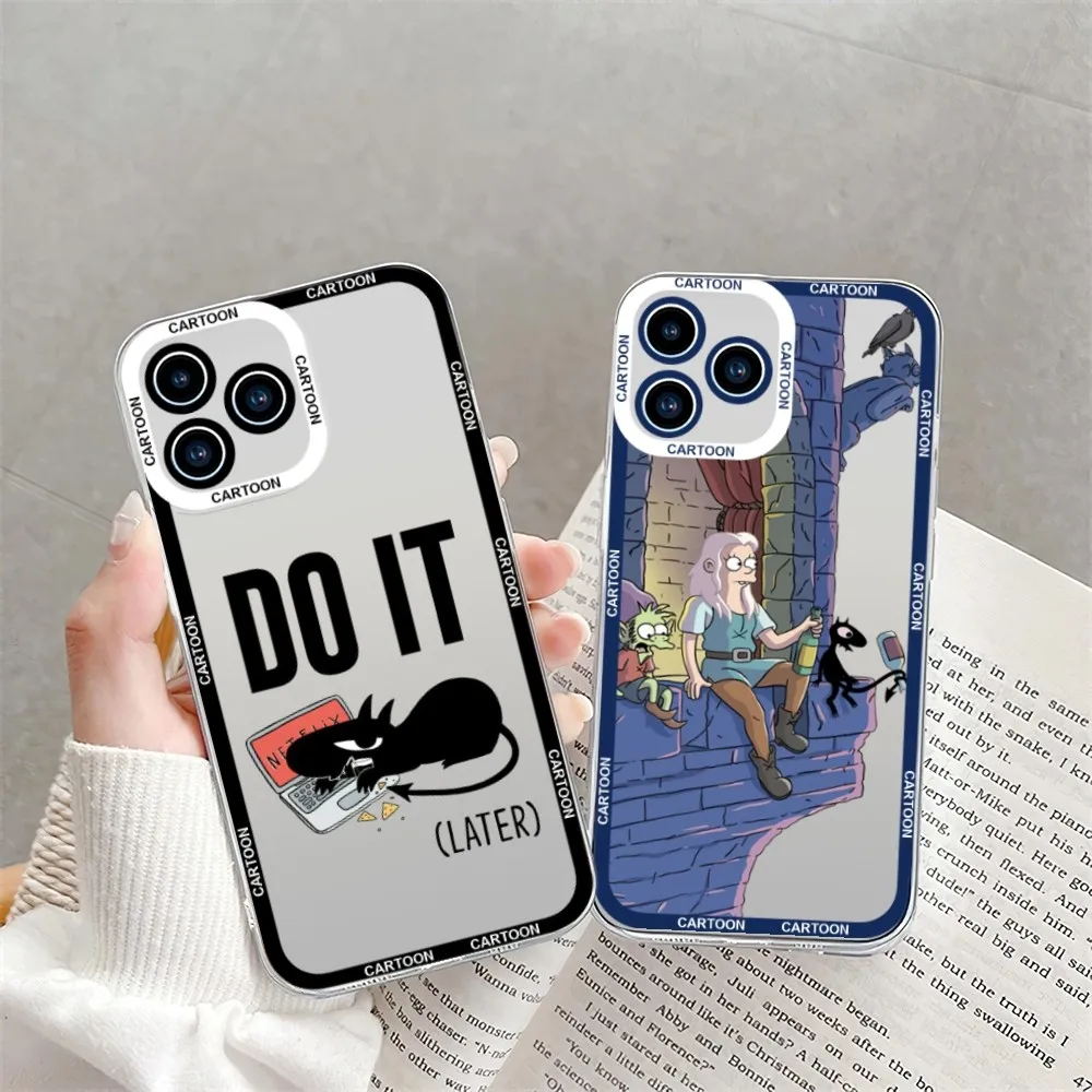 Прозрачный чехол для телефона с Аниме D-развлечениями для iPhone 11 12 Mini 13 14 Pro Max