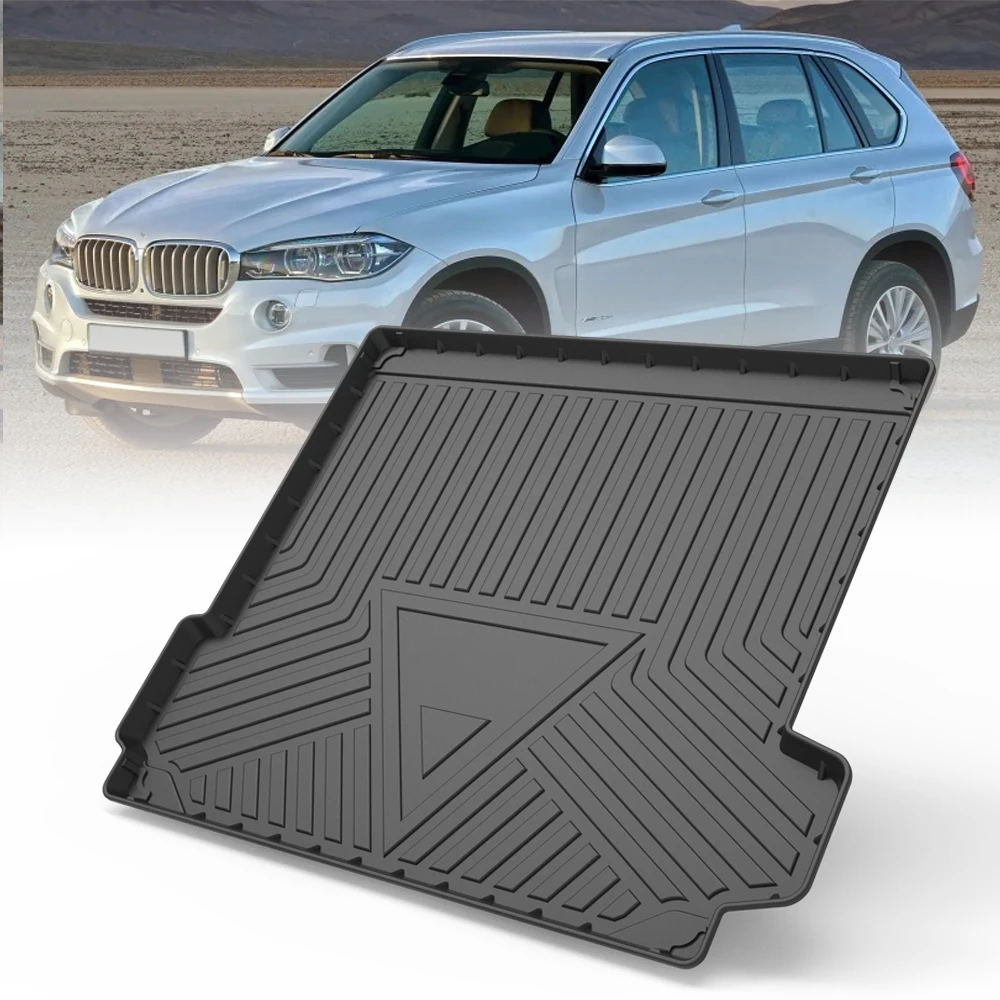 TPE Car Rear Trunk Mat Storage Box Pad For BMW X5 2008 2009 2010 2011 2012 2013 2014-2018 Waterproof Protective Rubber Car Mats