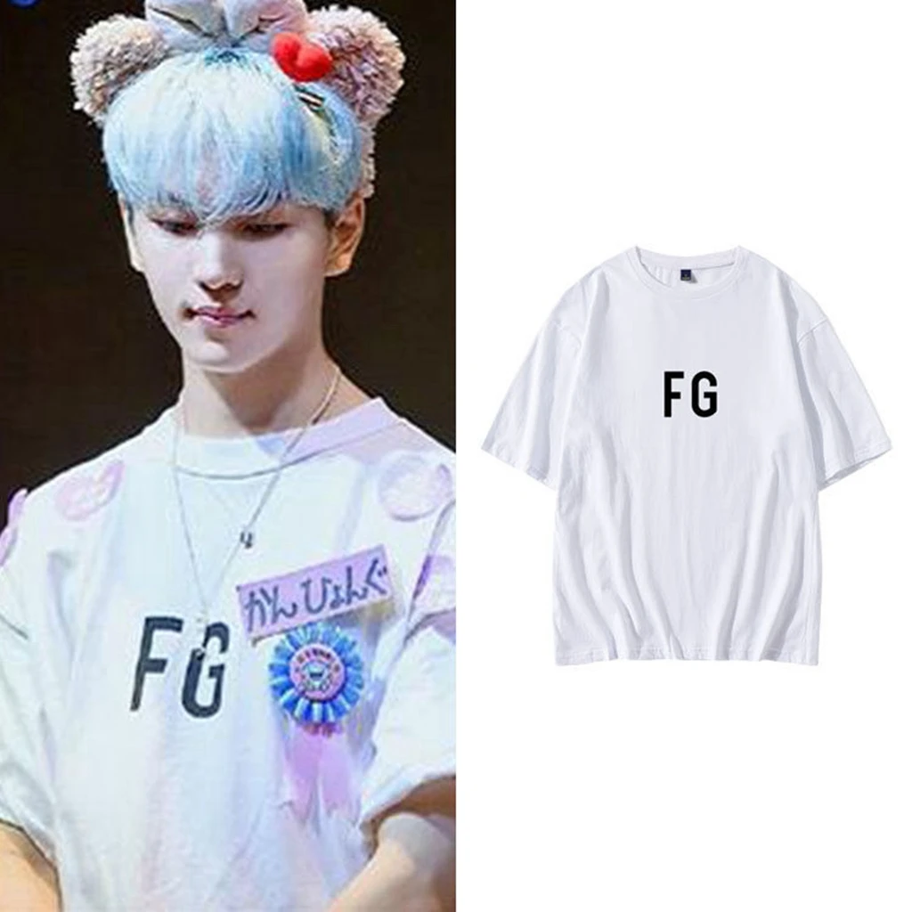 Футболка Kpop 2024 FG LETTER PRINTE летняя женская хлопковая футболка в стиле хип-хоп с