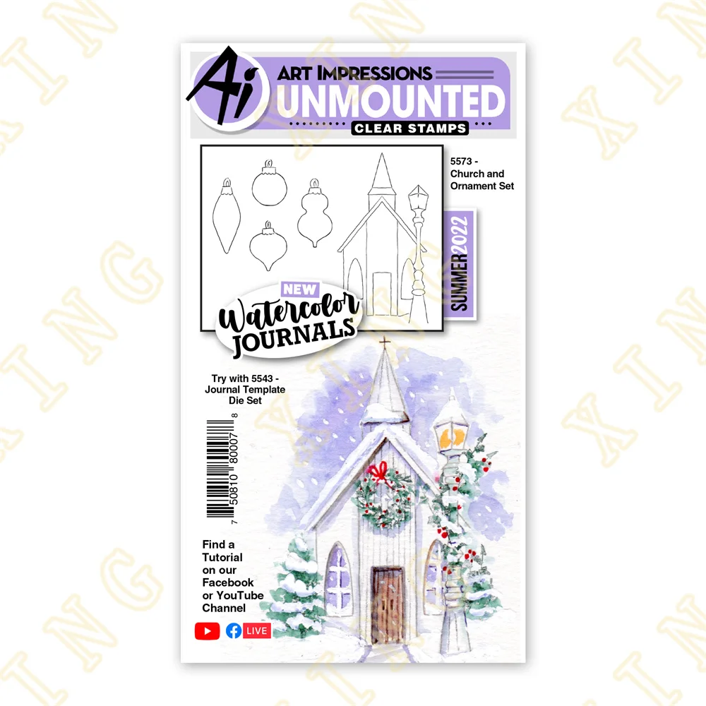 

Church and Ornament 2022 New Metal Cutting Dies Clear Stamps for Diy Scrapbook Paper Craft Handmade Card Album Punch Art Cutter