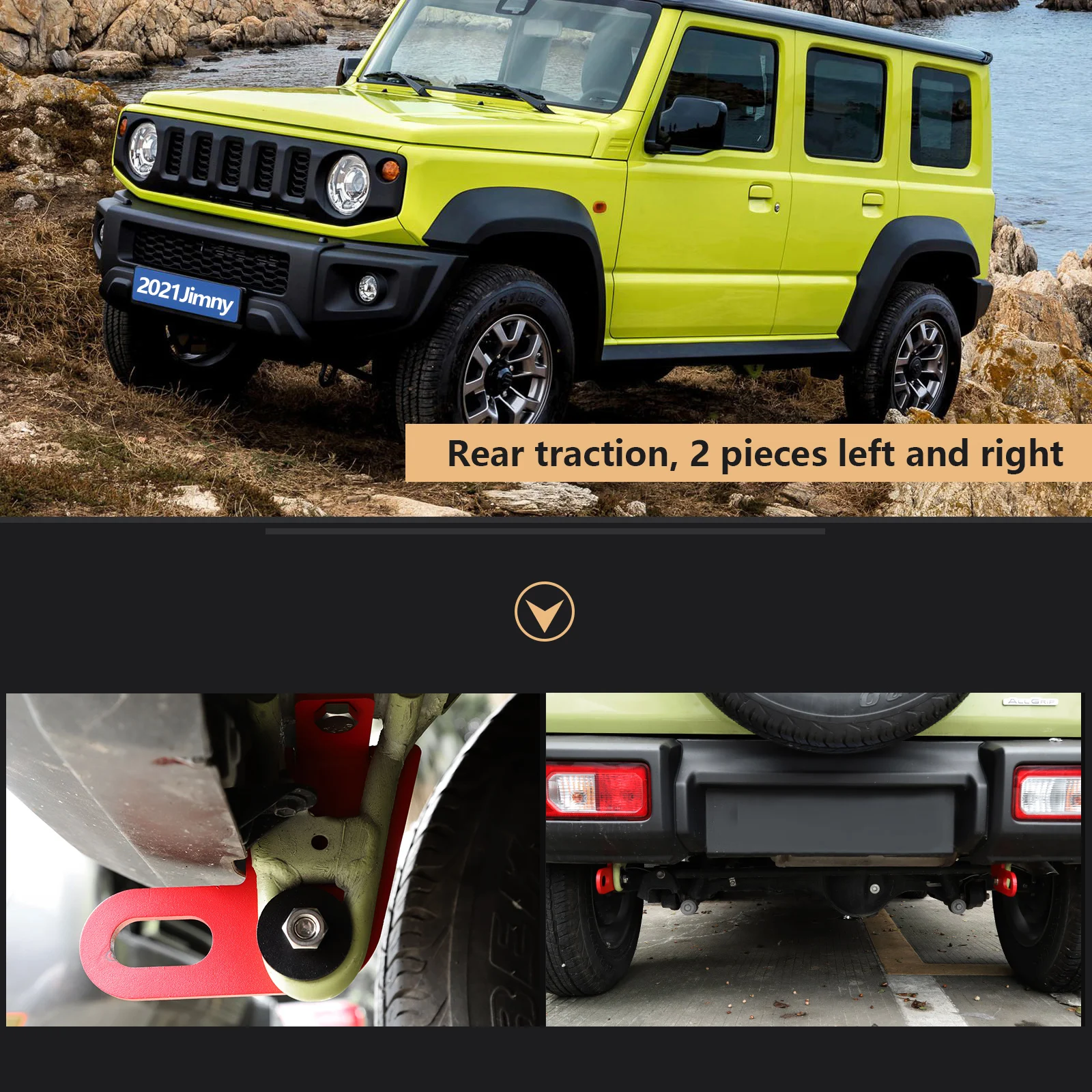 Areyourshop 2 шт. сцепка заднего левого и правого прицепа для Suzuki Jimny JB64W JB74 2019-2023 детали