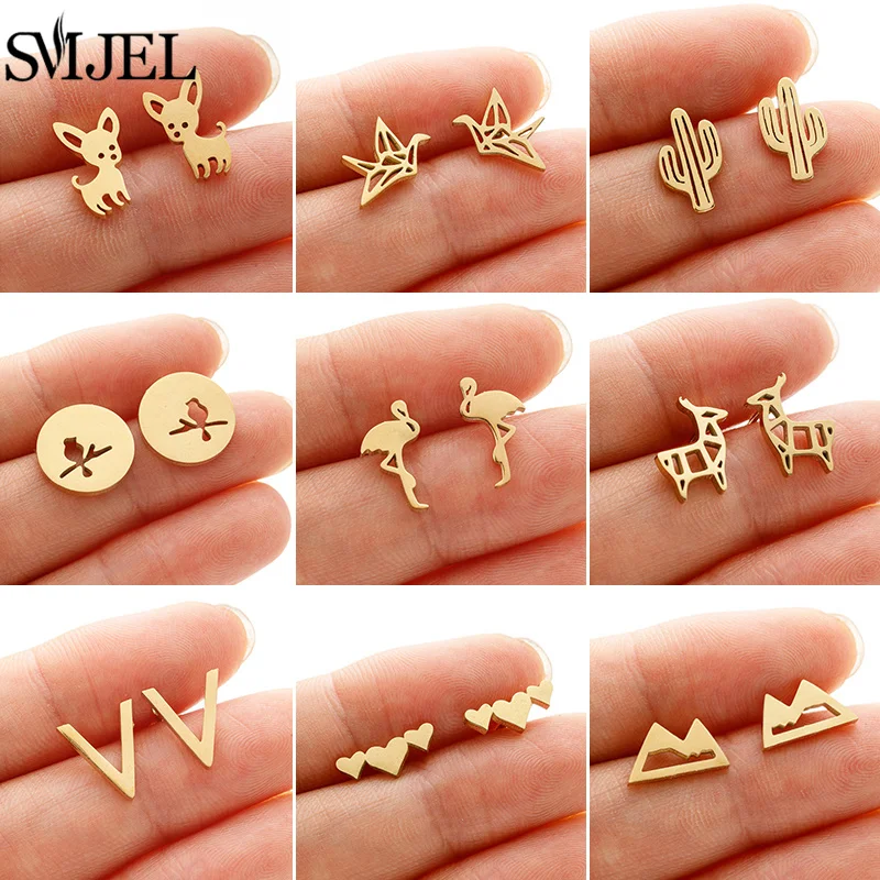 Женские серьги SMJEL из нержавеющей стали для чихуахуа