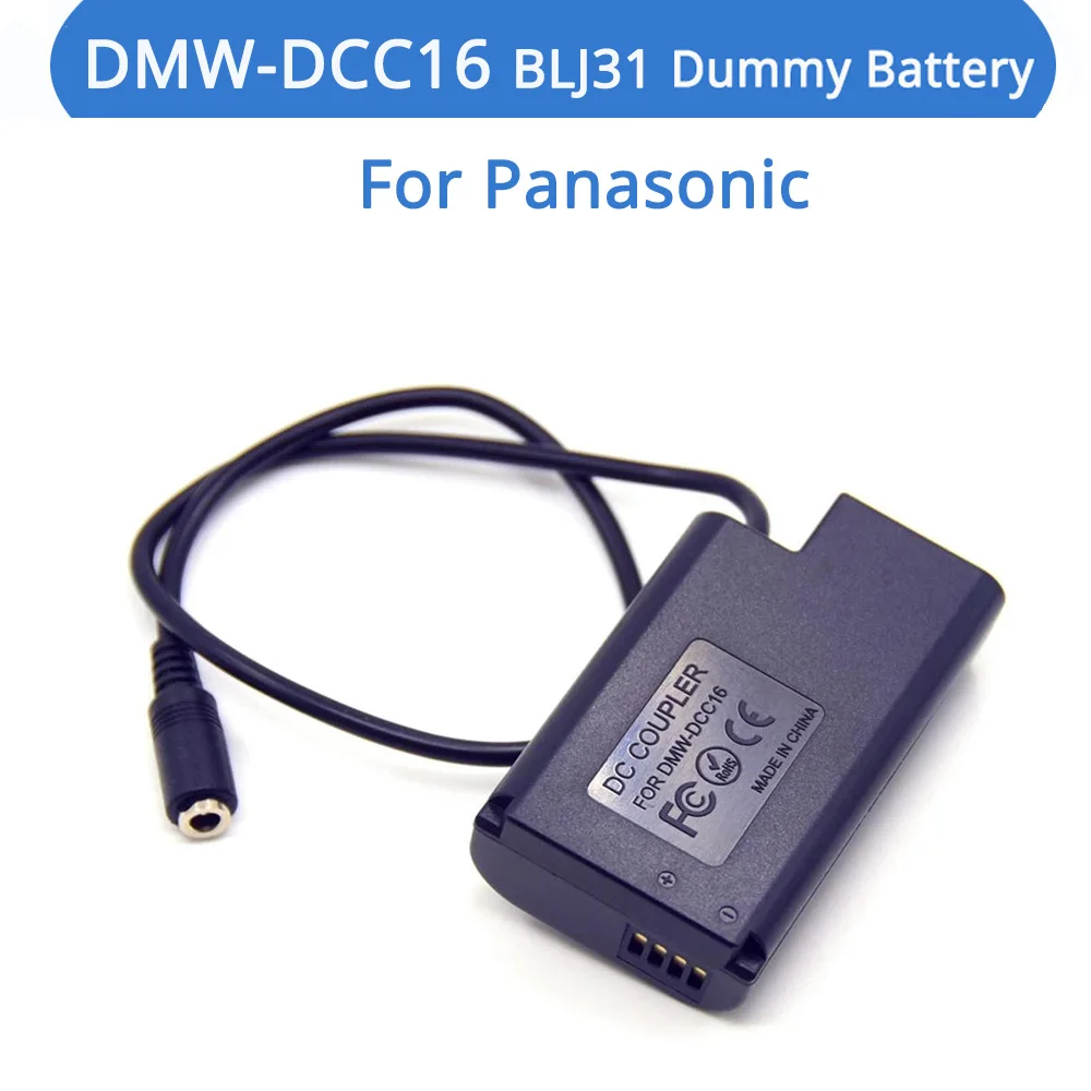 

DMW-DCC16 DC Coupler DMW-BLJ31 Dummy Battery Fit For Panasonic LUMIX S1 S1M S1R S1RM S1H Cameras