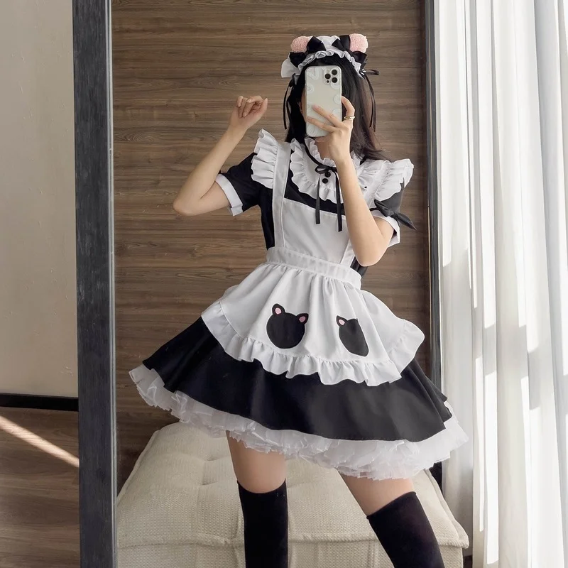 

Lolita Maid Cosplay Costume Gothic Kawaii Dress Cat Girl Anime Long Dresses Sexy Lingerie Gothic JK Fairy Party Sweet Clothing