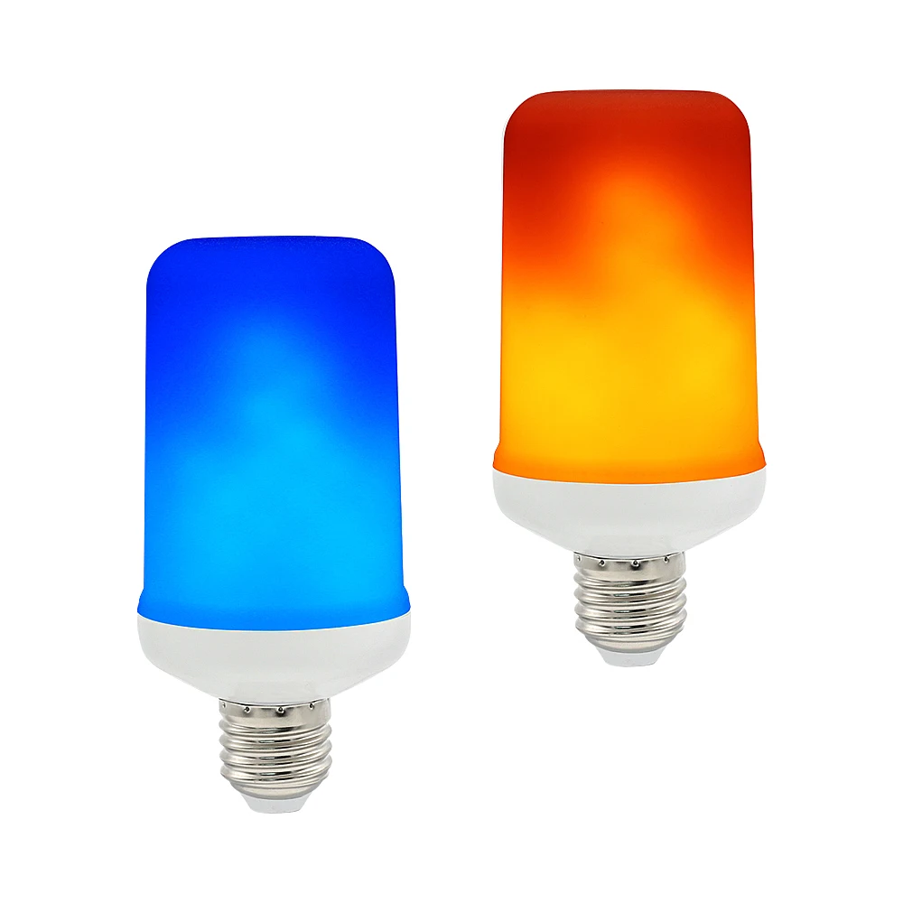 

E27 LED Flame Effect Bulb Jumping 3 Modes Dynamic Flame Blue Lamp AC85-265V Flickering Simulation Decoration for Home Lighting