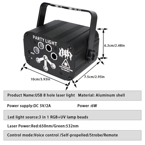 Лазерный диско-светильник LINYEE RGB
