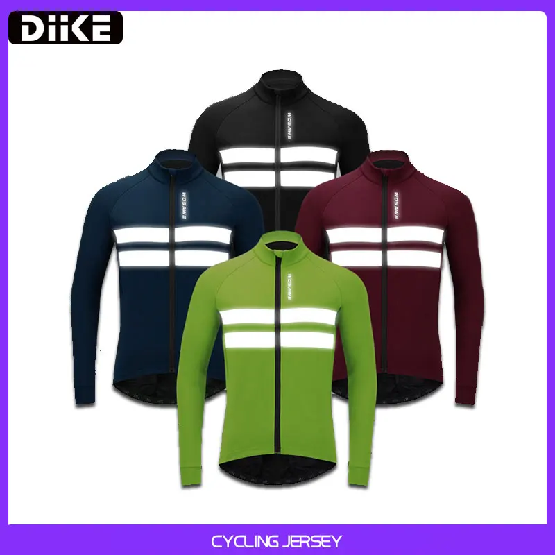 

Winter cycling wear long-sleeved jacket fleece warm mountain bike jacket Waterproof and Windproof cycling jacket Reflective