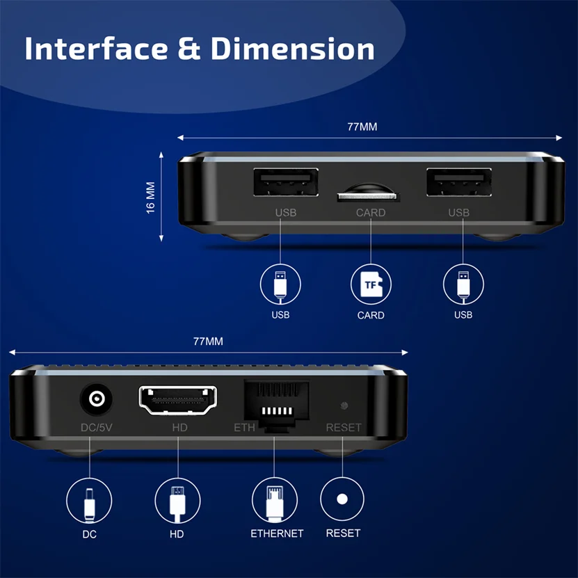 Фото Смарт-ТВ-приставка X98Q на Android 11, процессор S905W2 Quad Core, двухдиапазонный Wi-Fi 2.4G и 5G, 4K HDR, Ethernet 100M, медиаплеер, ТВ-приставка №5