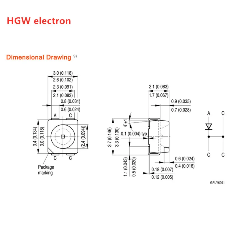 20 шт. LW E6SC LWE6SC PLCC-4 Общий анод 3528 4P БЕЛЫЙ SMD светодиод для кластера автомобильной приборной панели таблицы 1210 Освещение кнопки Включено.