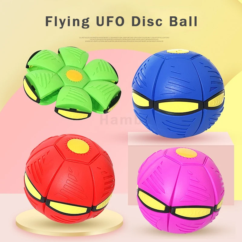 

Flying UFO Flat Throw Disc Bouncing Ball Throwing Magic Ball Toys for Kids Outdoor Garden Beach Game Children's sports balls