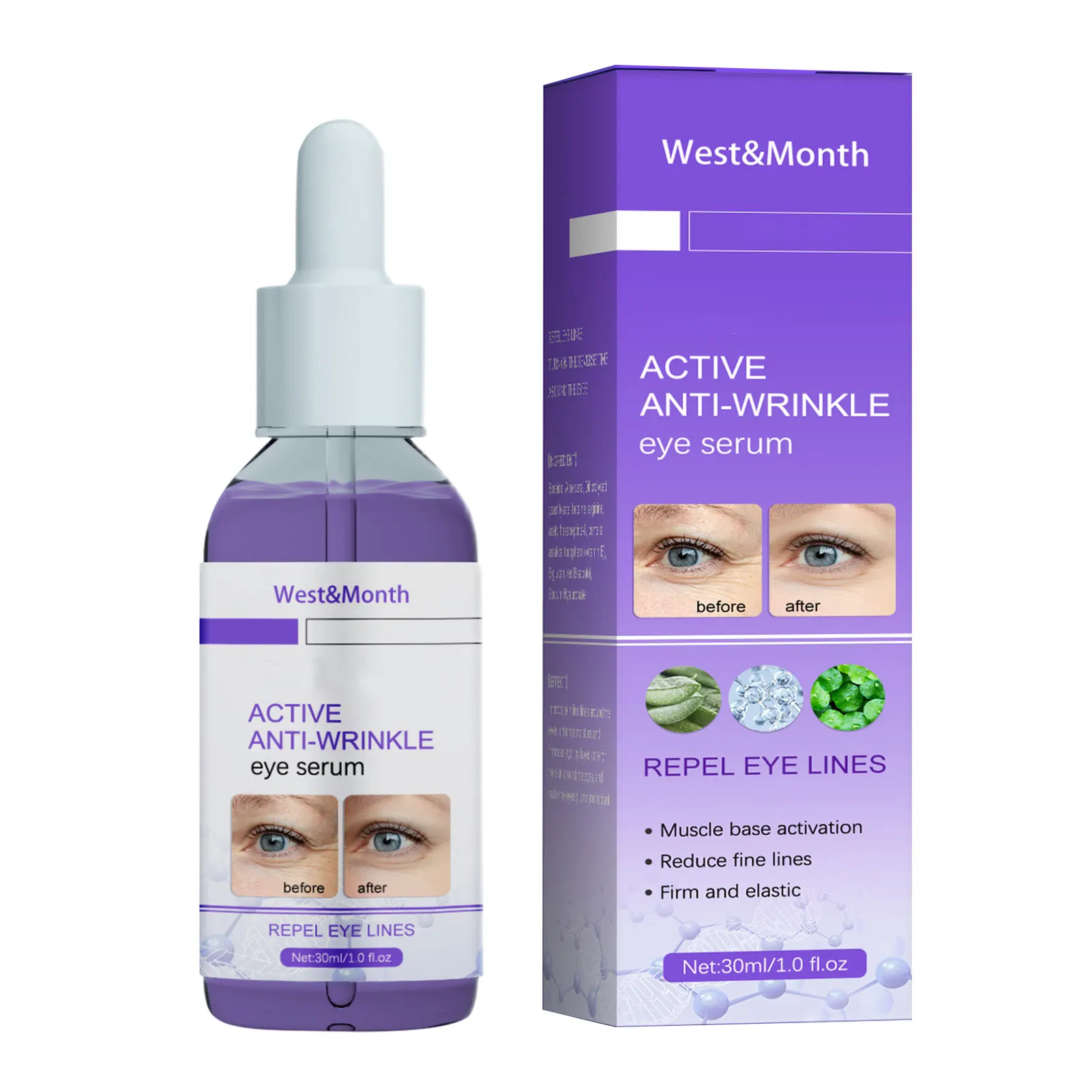 

1 fl oz Active Eye Essence With Hyaluronic Acid Aloe Vera Centella Eye Repair Essence Visibly Reduces Under-Eye Bags Dark
