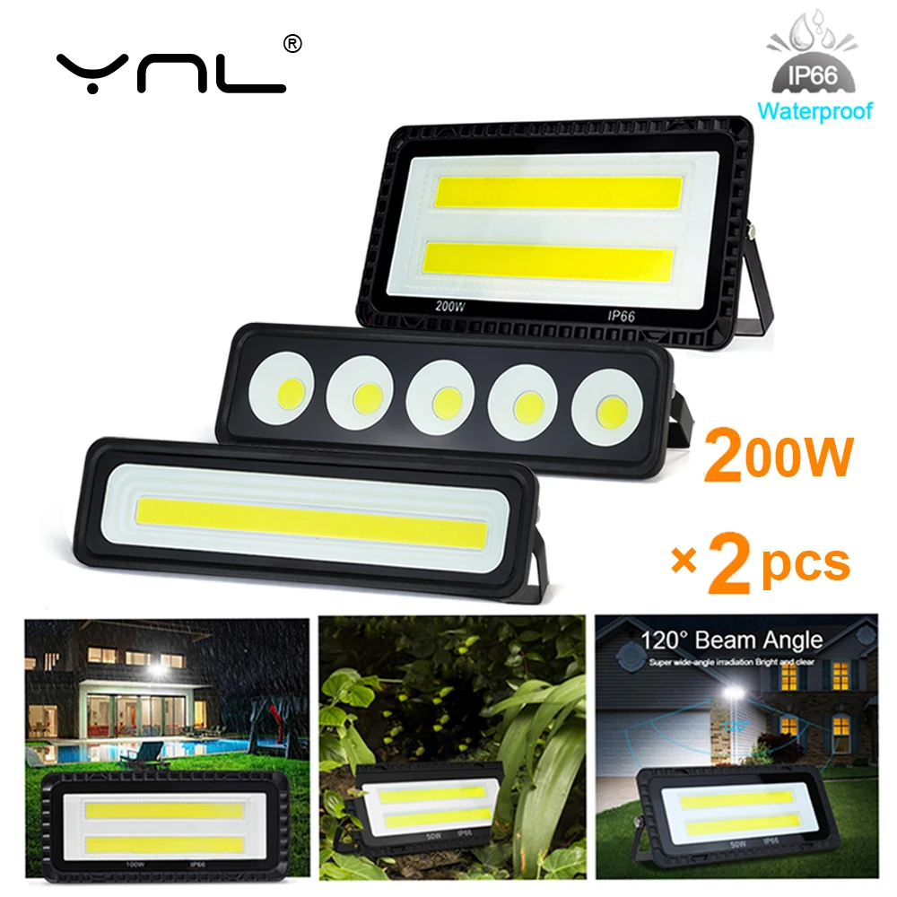 

200W 150W 100W 50W LED Flood Light IP65 Waterproof AC220V 240V Outdoor Floodlight Reflector Spotlight Street Wall Landscap Lamps