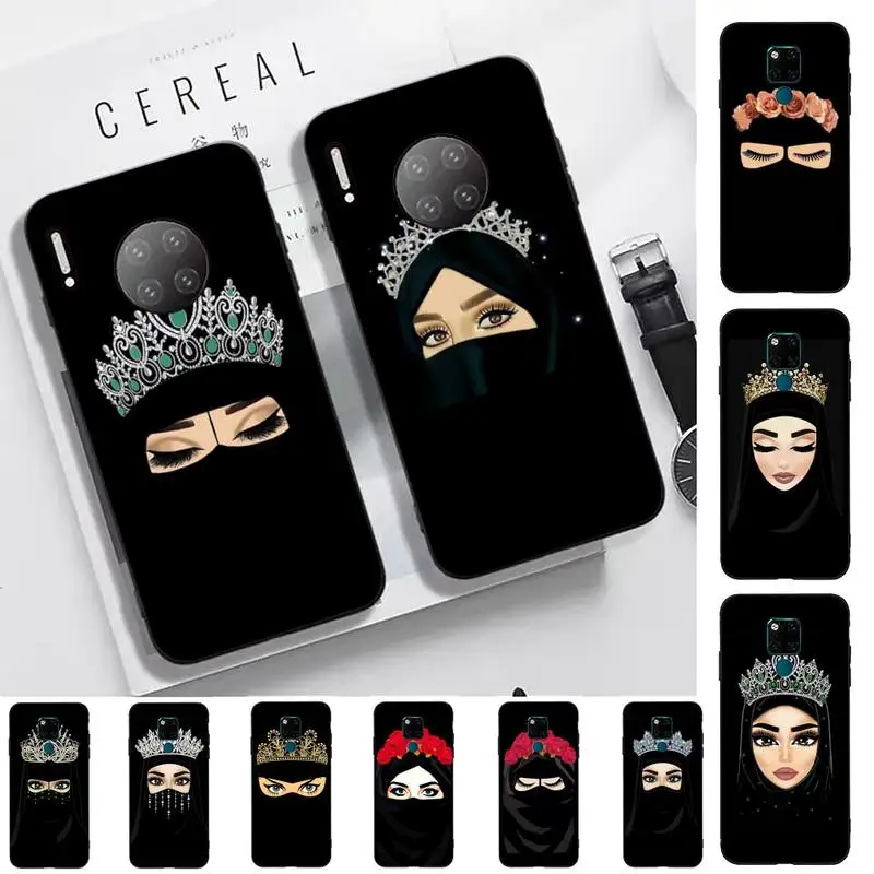 

LVTLV Muslim Islamic Gril Eyes Phone Case for Huawei Mate 20 10 9 40 30 lite pro X Nova 2 3i 7se