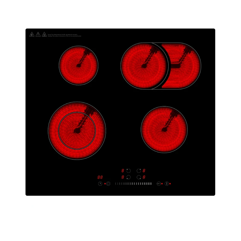 

220V~240V Electric Infrared/Ceramic Cooker/Cook Top/Stove/Hob 4 Burner/9 Heating Level/Touch Control/Auto Shut Down