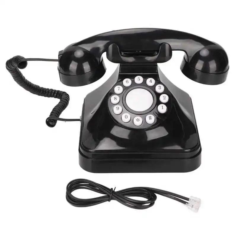 

Retro Telephone Big Button Dial Corded Phone Noise Reduction Landline Telephone For Decor
