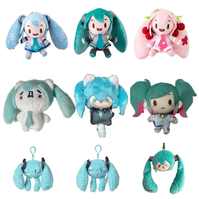 

Hatsune Miku аниме мультфильм плюшевая кукла игрушка рюкзак кулон кавайный автомобиль брелок милые аксессуары подарок для девочек