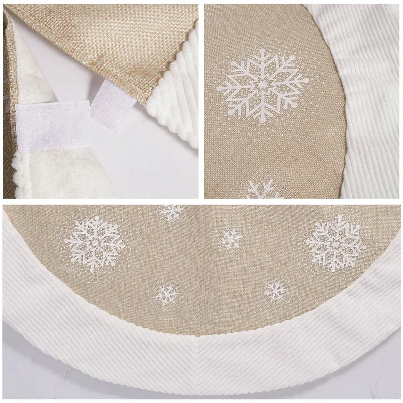 2024 юбка на рождественскую елку коврик украшение креативный узор в виде снежинки