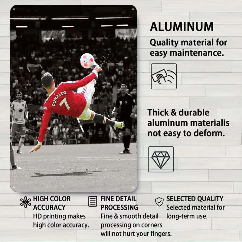 Металлический знак Роналду спортивный постер украшение комнаты предметы