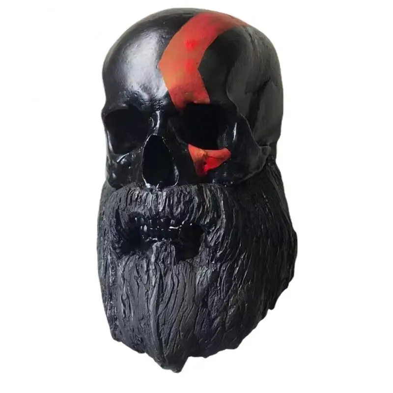 

Держатель для мотоциклетного шлема с черепом и бородой