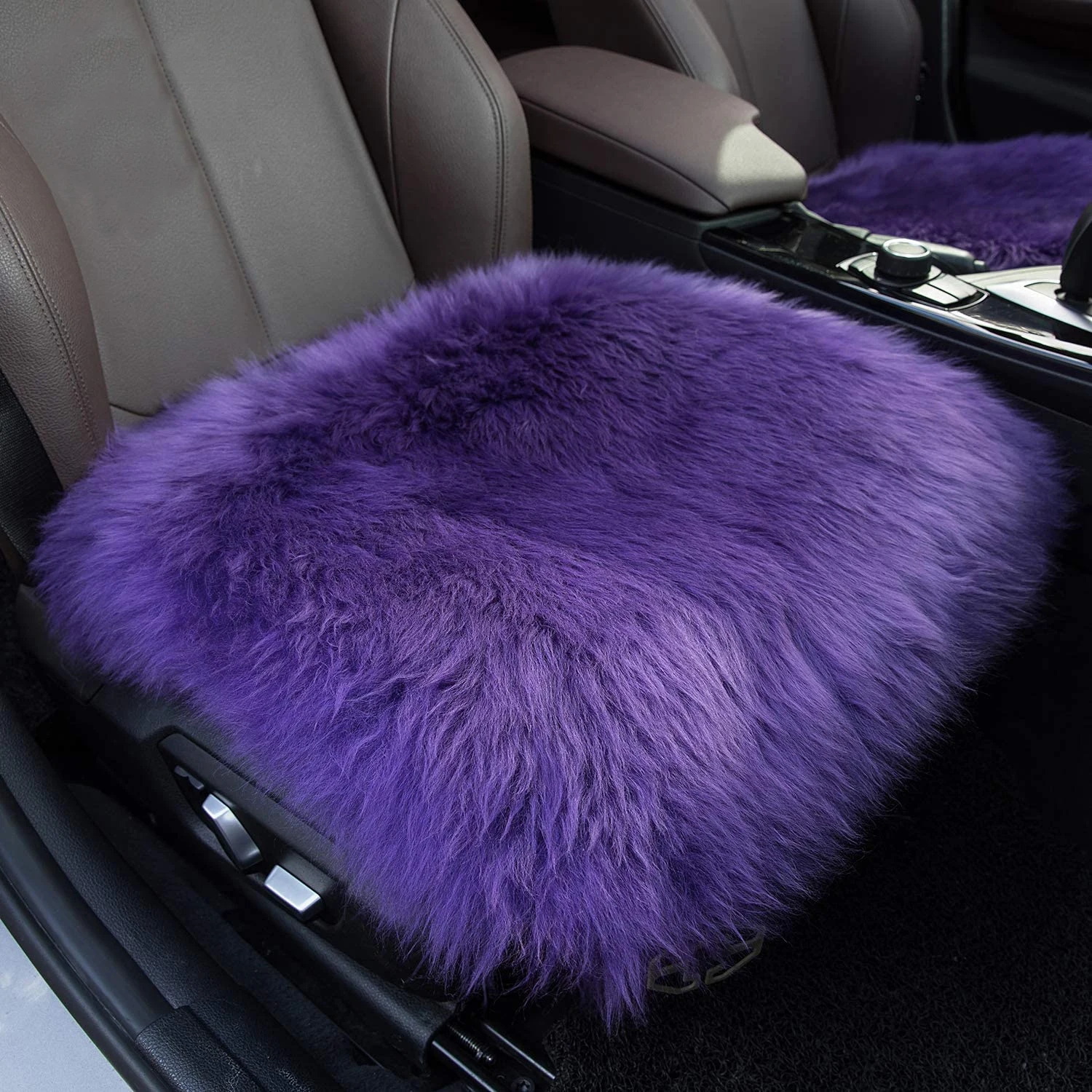 

Soft Car Seat Covers Faux Sheepskin Automobile Front Seats Cushion Non-Slip Universal Fit Auto Office Chair Long Wool Warm Pads
