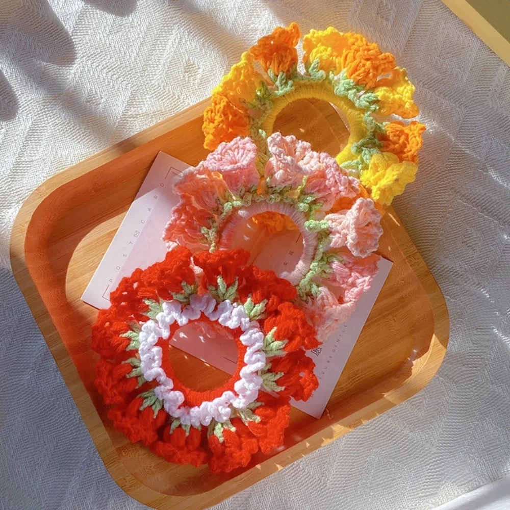 Модные резинки для волос Flores Convallariae с цветком эластичные красочные вязаные
