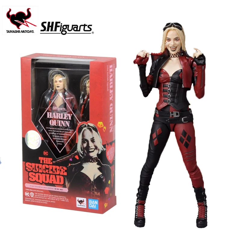 

Original Bandai SHF Figuarts The Suicide Squad Harley Quinn Anime Figure Model Collecile Action Toys Gifts