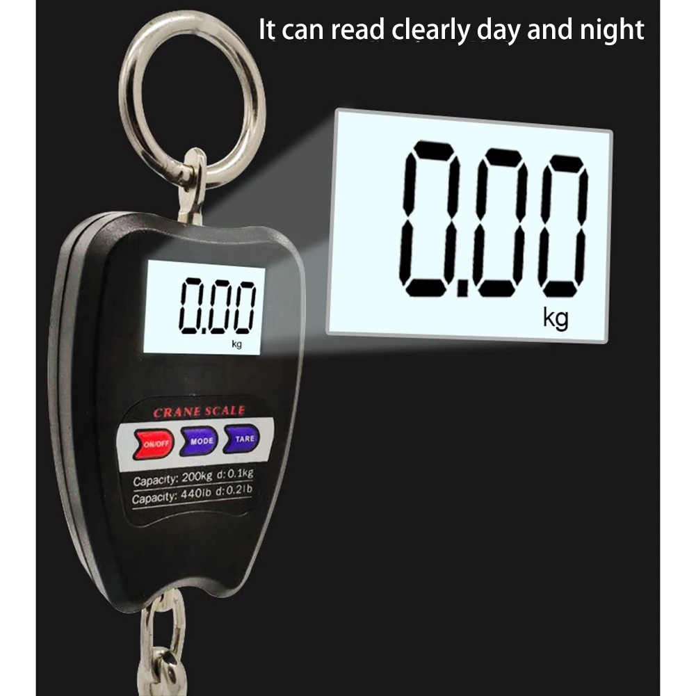 Мини-крановые весы цифровые промышленные подвесные 200 кг/441 фунта сверхмощные с